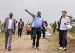 A file photo of  Kenya Railways' expert team is on the ground conducting pre-acquisition surveys and boundary picking